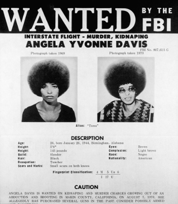 FBI Poster of Communist Activist Angela Davis